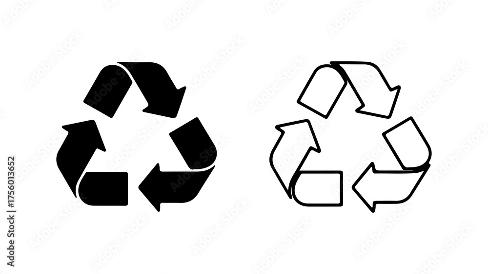 Obraz premium Recycling symbols with transparent background