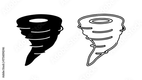 Tornado icons with transparent background