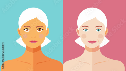 Before and After Treatment A sidebyside comparison of skin appearance before and after a treatment showing increased smoothness and reduced wrinkles.
