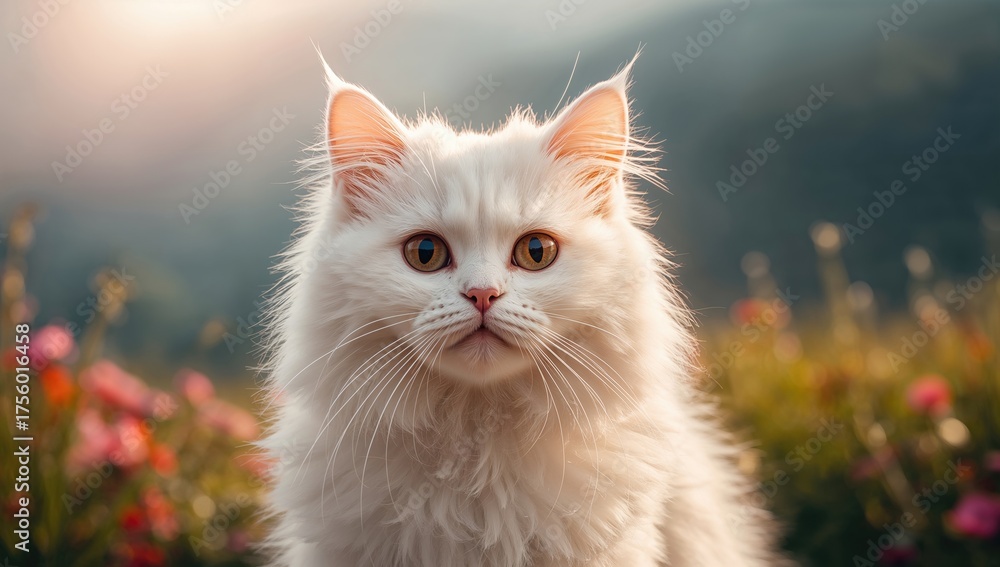 Obraz premium Adorable and soft feline full of joy