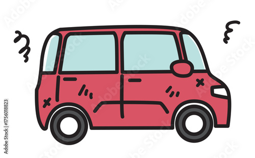 ボロボロの車_カラー