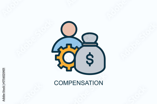 Compensation Icon Or Logo Isolated Vector Illustration