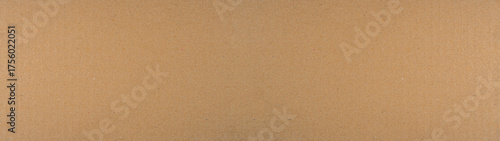 Paper banner panoramic - Empty light brown Kraft paper, cardboard texture bac...