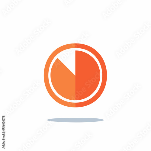 Progress indicator showing partial completion in orange with white space