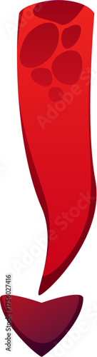 Asian red dragon tail font punctuation exclamation mark. Fantasy dragon English alphabet type sign, red reptile vector English font element. Fairy monster typeface symbol or kids ABC typeset mark Free Download Asian red dragon tail font punctuation exclamation mark. Fantasy dragon English alphabet type sign, red reptile vector English font element. Fairy monster typeface symbol or kids ABC typeset mark - GFXLoad