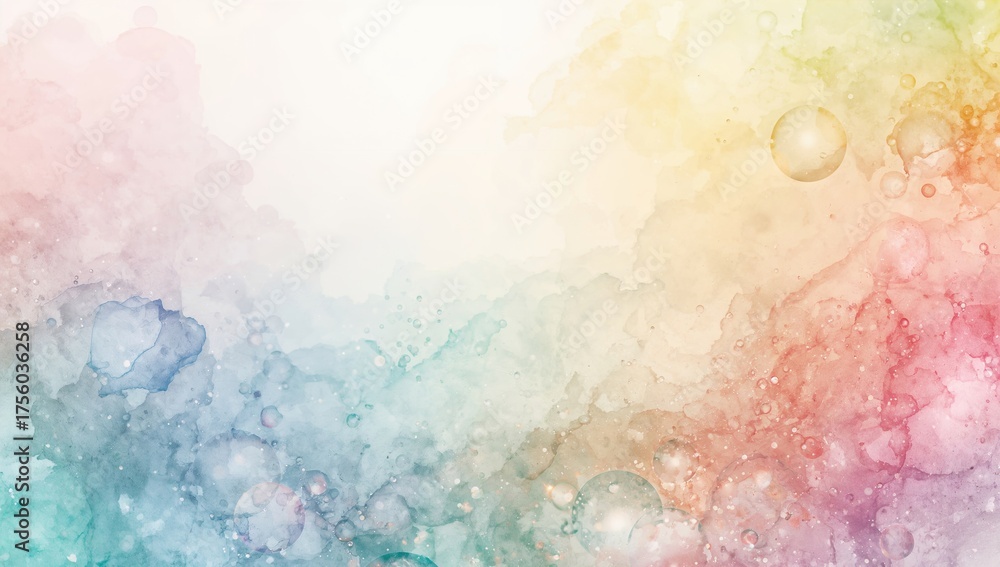 Fototapeta premium Colorful Watercolor Abstract Bubble Wrap Background