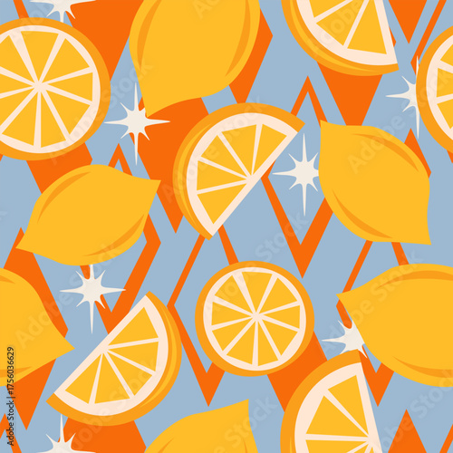 Atomic Mid Century Seamless Pattern