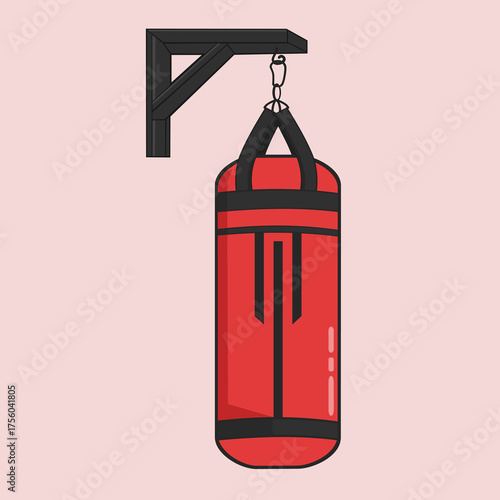 vector illustration of a punching bag