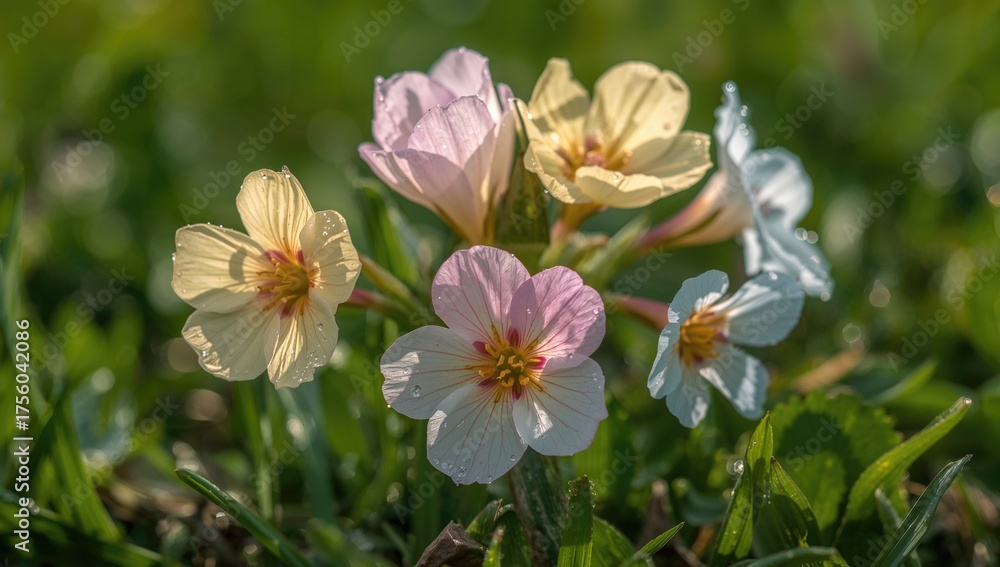Fototapeta premium Close-Up of Vibrant Early Spring Blooms