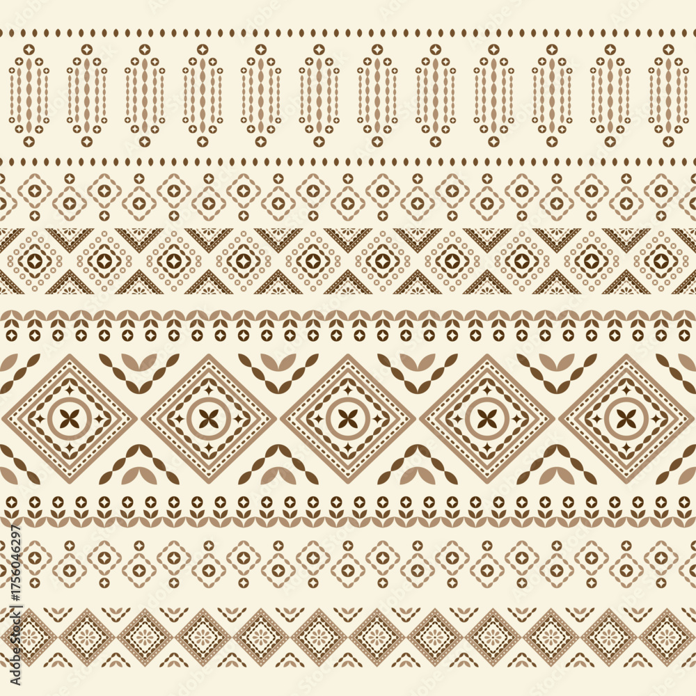 Fototapeta premium Southwest native seamless pattern ethnic tribal Aztec geometric Navajo Native American fabric colorful design vector for textile printing