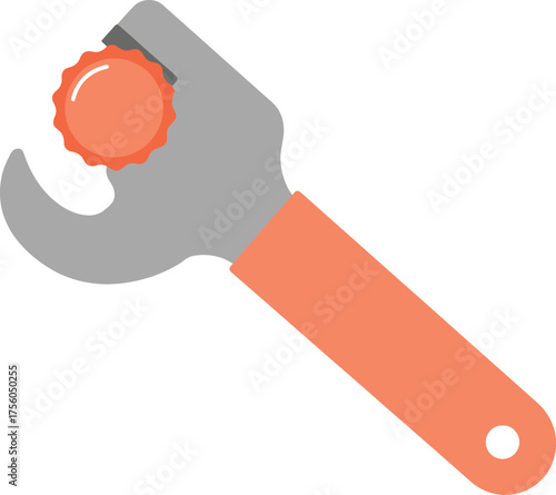 Bottle opener with cap, simple style.
