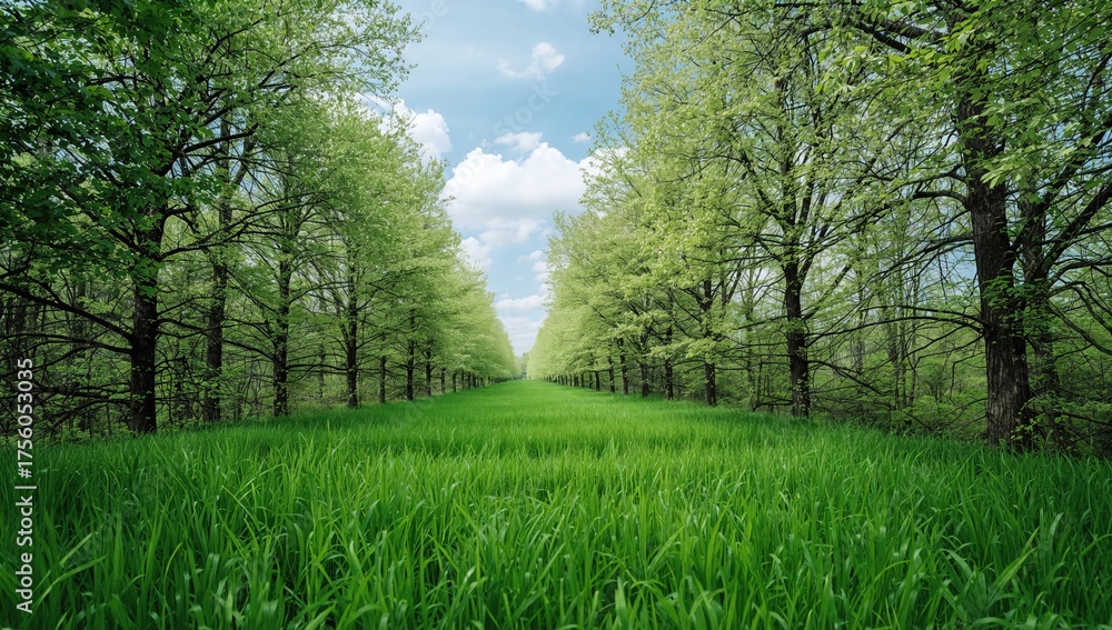 Obraz premium Natural background in vibrant green hues