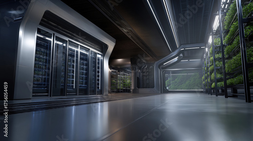Modern indoor farming facility with advanced technology