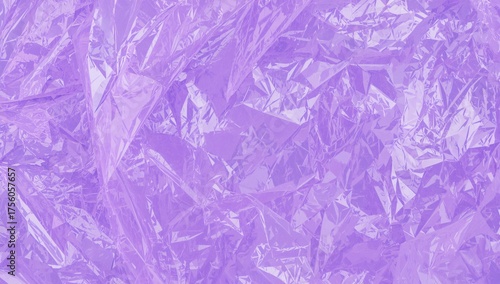 Transparent purple nylon wrap texture. Eco-friendly, plastic-free living concept.