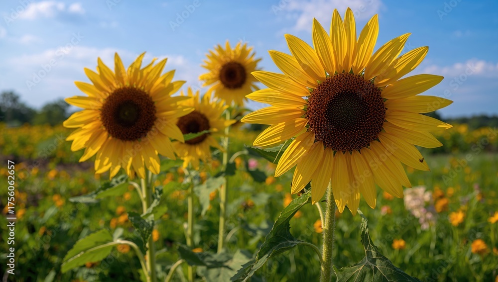 Obraz premium Sunflowers in Full Bloom