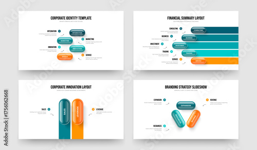 Project Introduction Four Five Two Three Step Infographic Frame Design Vector Illustration Bundle. Consulting Forecast 4 5 2 3 Option Diagram Slideshow Template Collection.