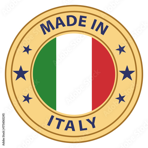 Made in italy logo, made in italy label, made in italy icon.