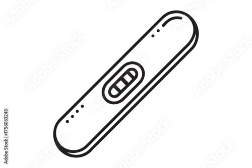 pregnant test icon. Thin linear style design. one line Icon drawing with white background