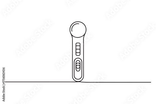 pregnant test icon. Thin linear style design. one line Icon drawing with white background