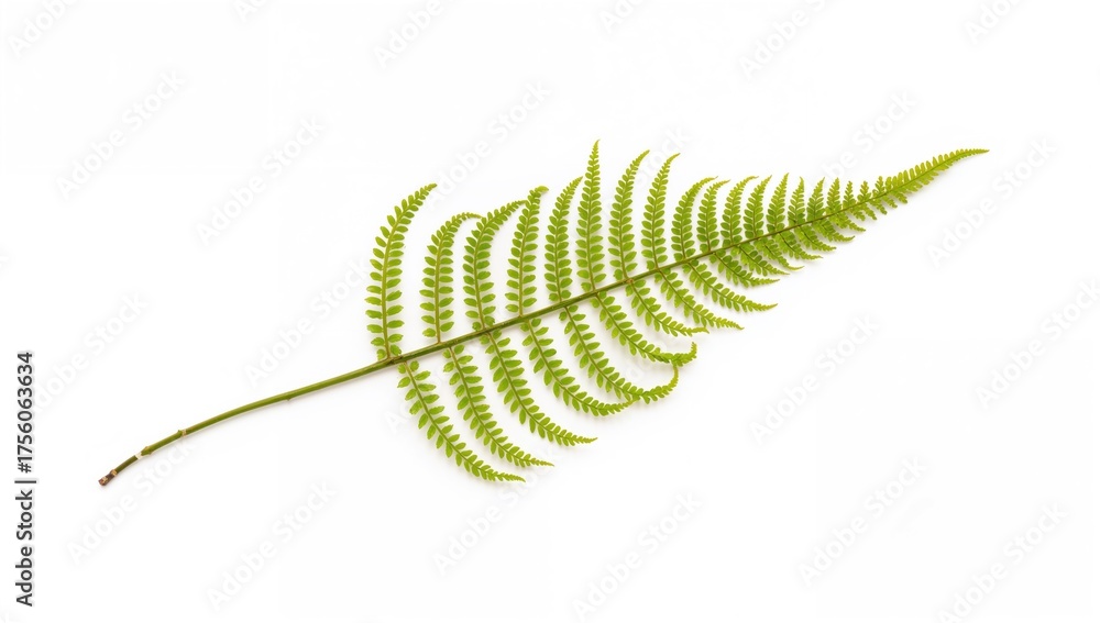 Obraz premium Fern displayed on a white background