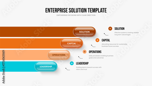 Business Planning Four Element Diagram Presentation Layout. Company Overview 4 Option Infographic Slide Design. Visual Insight Frame Template Vector Illustration.