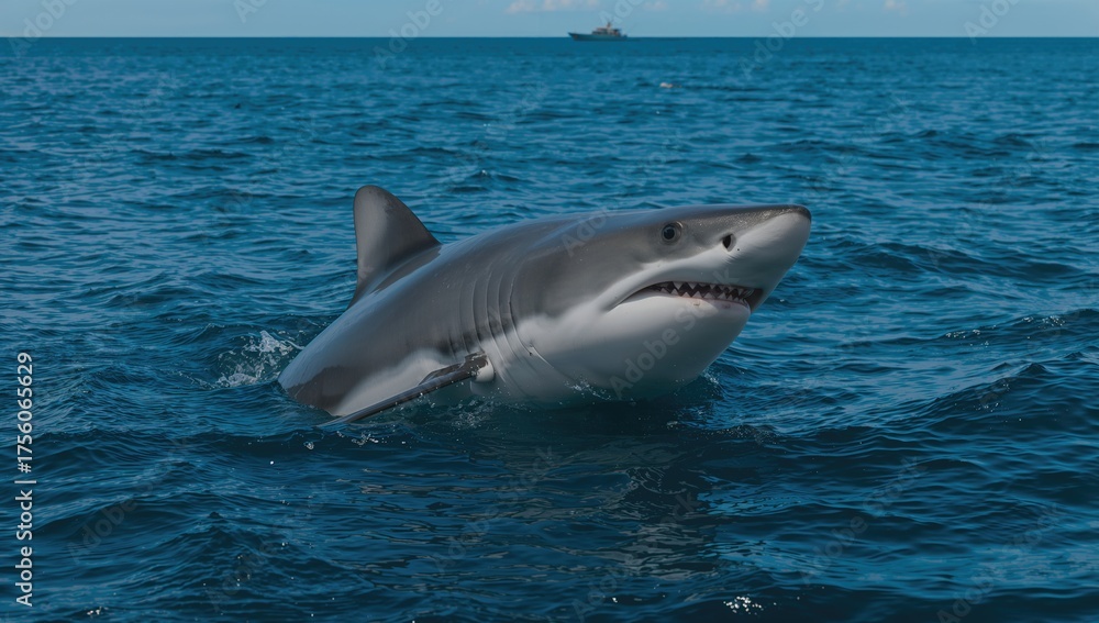 Fototapeta premium Carcharodon carcharias, the Great White Shark species