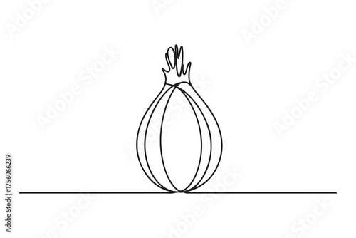 squash icon. Thin linear style design. one line Icon drawing with white background