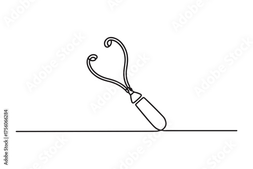 speculum icon. Thin linear style design. one line Icon drawing with white background