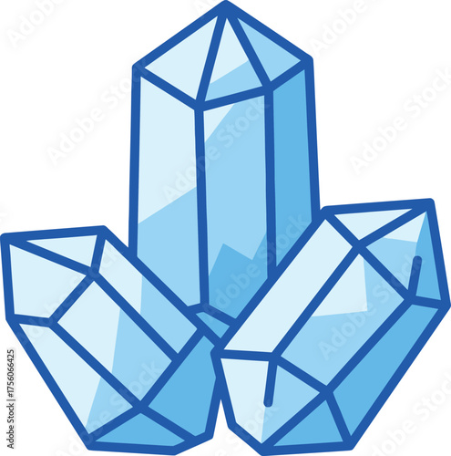 Three blue crystal gems depicted as an icon resource.