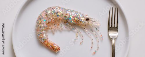 Shrimp covered with colorfu...