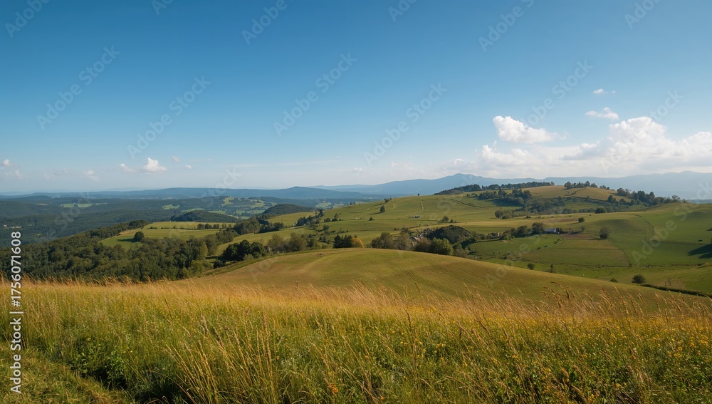 Obraz premium Rustic landscapes with fields and meadows