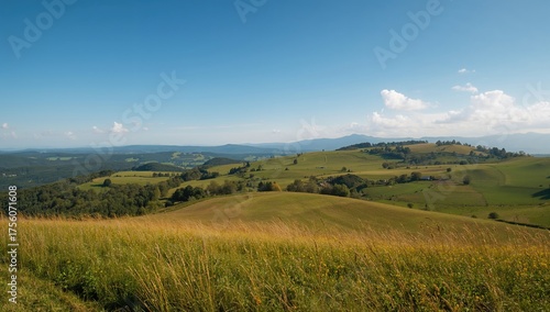 Fototapeta Naklejka Na Ścianę i Meble -  Rustic landscapes with fields and meadows