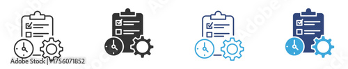 Project management icon set,  Time management and planning concept. vector illustration .