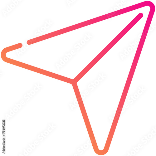 navigation gradient line icon