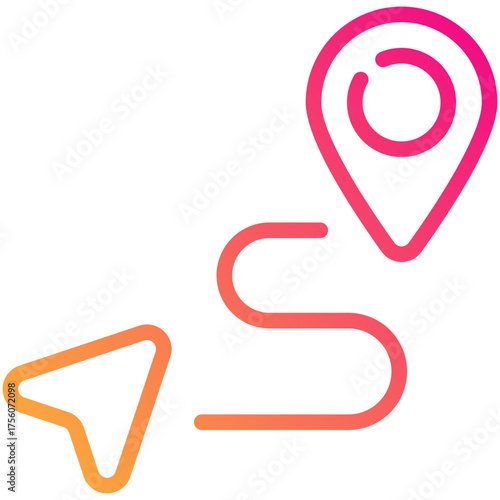 navigator gradient line icon