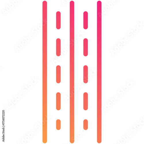 road gradient line icon