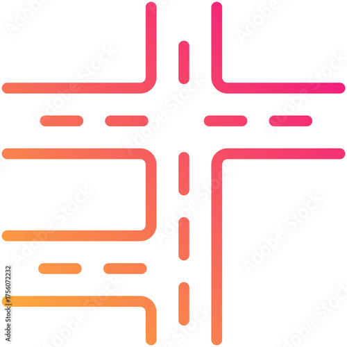 road gradient line icon