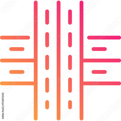 road gradient line icon
