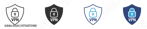 VPN icon set, Virtual Private Network icon. vector illustration .