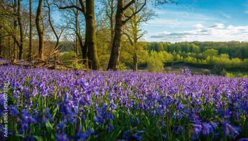 Wallpaper Mural Stunning bluebell meadow in a lush woodland Torontodigital.ca