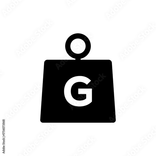 Weight gram icon vector template