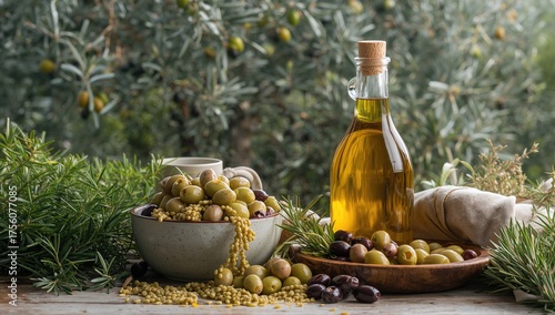 A morning meal featuring olives