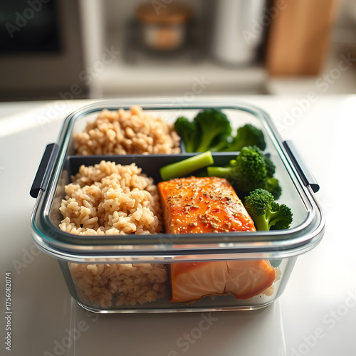 fried rice with salmon