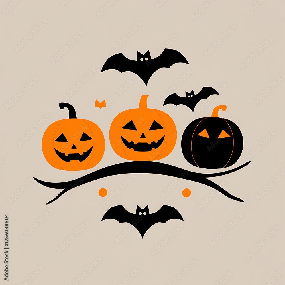 Naklejka premium Abstract geometric Halloween design