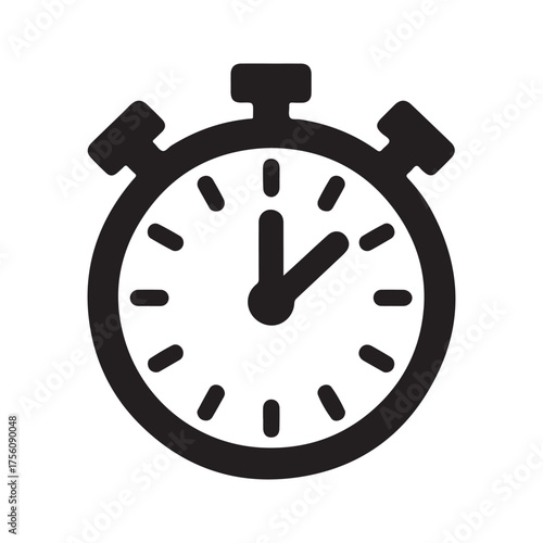 Time Tracker Stopwatch Solid Icon