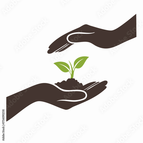 Protecting New Growth: A Visual Representation of Nurturing, Care, and Preservation