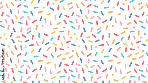 Vector art of colorful sprinkles pattern for festive designs