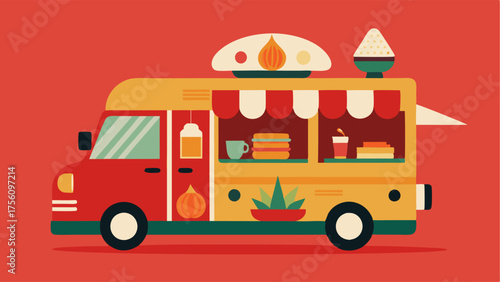 A food truck with a quirky design and a menu filled with unique fusion dishes from different cultures.