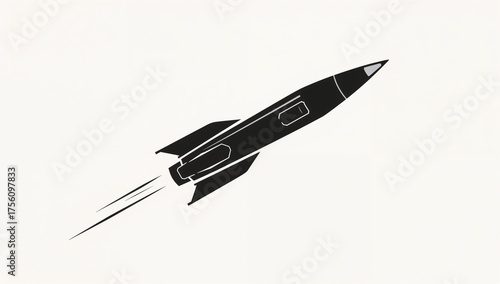 An artistic rendering of a launch vehicle soaring against a plain white backdrop.