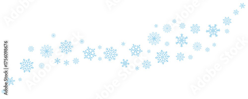 Wallpaper Mural Curved arc made of snowflakes. Elegant winter ornament for seasonal greeting cards, invitations, packaging and festive design Torontodigital.ca